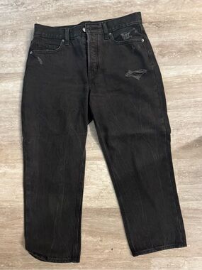 Old Navy Black High-Rise Slouchy Straight Jeans